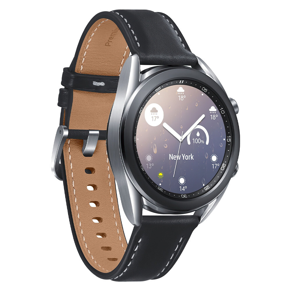 Samsung Galaxy Watch3 45mm GPS srebrny/brązowy stal 8GB 2020 dość dobry stan - Zdjęcie 1 z 1